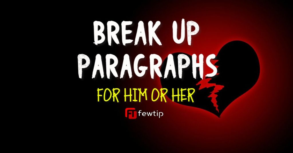 break up paragraphs for him or her