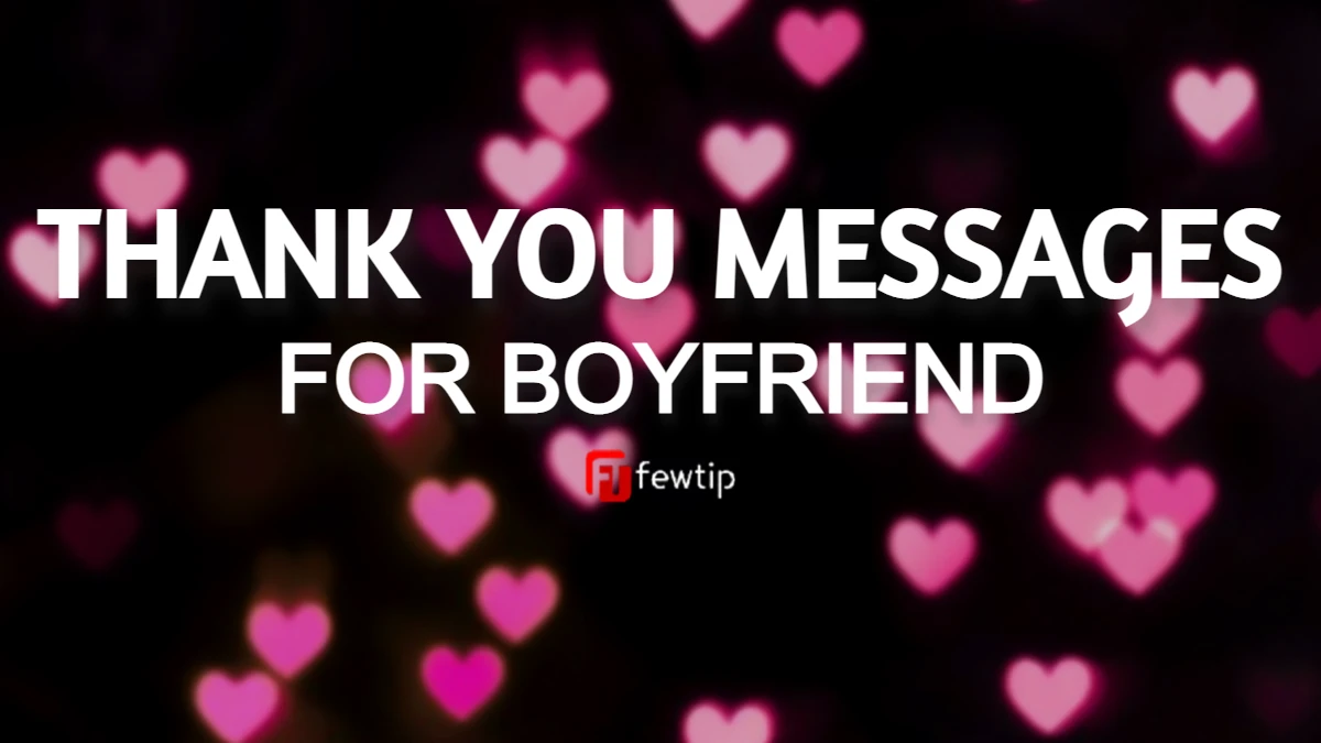 Thank you messages for boyfriend